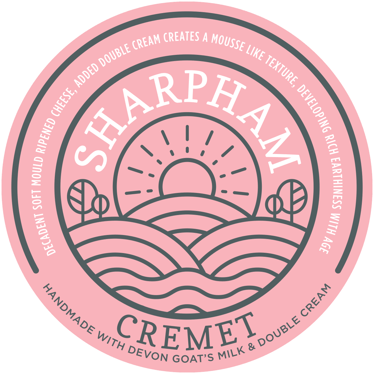 Sharpham Cremet branded label