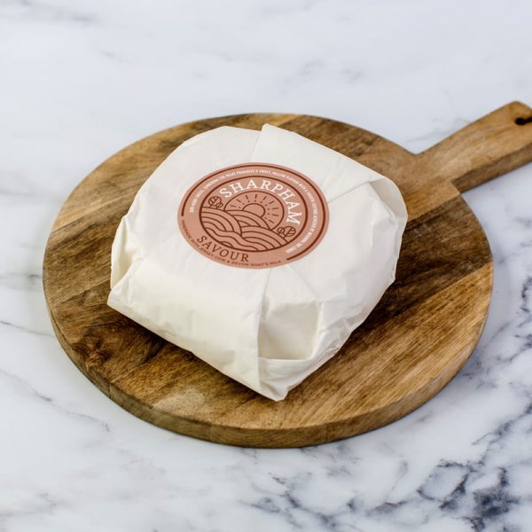Sharpham Savour Cheese Wrapped with branded label