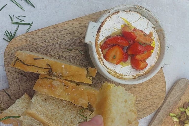 Sharpham Baked Camembert with Strawberry Salsa