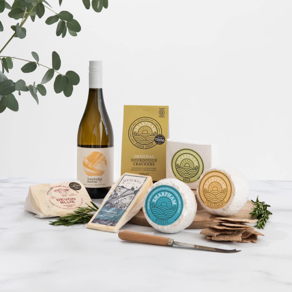 The Devon Cheese Board & Wine_Sq