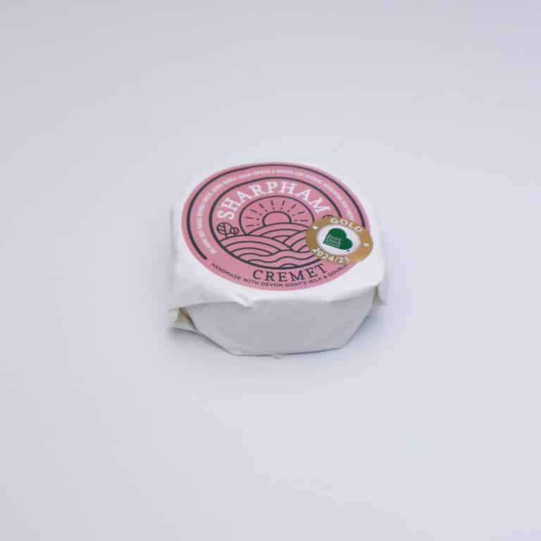 Mini Sharpham Cremet , whole, with packaging, no board