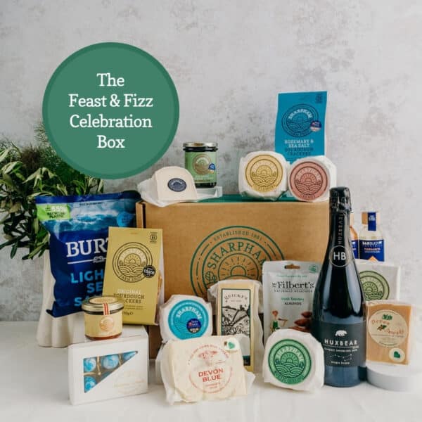 The Feast & Fizz Celebration Box cheese and sparkling wine Hamper